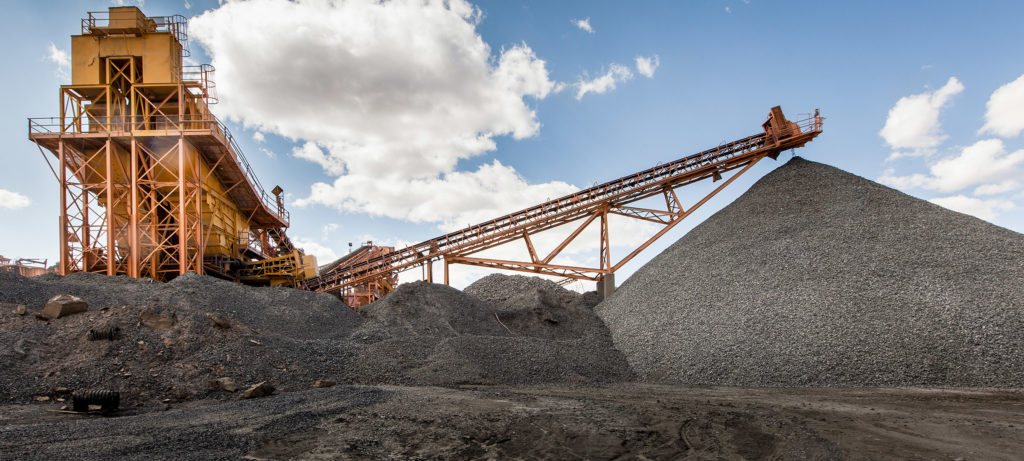 Gibraltar Rock aggregate pile in Belle Mead, New Jersey