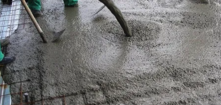 self consolidating concrete being poured